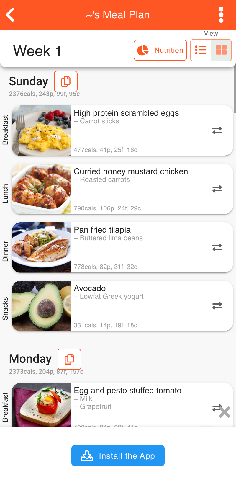 Legacy Built Nutrition & Meal Planning