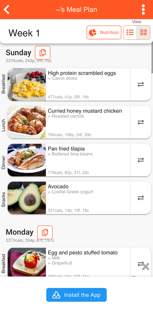 Legacy Built Nutrition & Meal Planning
